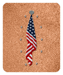 DF35-421-SH-CP Flag at Rest Shimmer Copper